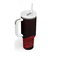 New Zealand Maori Kowhaiwhai Tumbler With Handle Whero Maui and Mangopare LT9 - Polynesian Pride