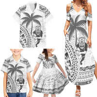 Custom Fiji Black Fern Family Matching Summer Maxi Dress and Hawaiian Shirt Maori Warroir with Fijian Masi Pattern LT9 - Polynesian Pride