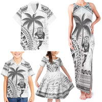 Custom Fiji Black Fern Family Matching Tank Maxi Dress and Hawaiian Shirt Maori Warroir with Fijian Masi Pattern LT9 - Polynesian Pride