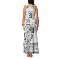 Custom Fiji Black Fern Family Matching Tank Maxi Dress and Hawaiian Shirt Maori Warroir with Fijian Masi Pattern LT9 - Polynesian Pride