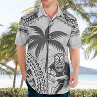 Custom Fiji Black Fern Hawaiian Shirt Maori Warroir with Fijian Masi Pattern LT9 - Polynesian Pride