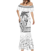 Custom Fiji Black Fern Mermaid Dress Maori Warroir with Fijian Masi Pattern LT9 - Polynesian Pride