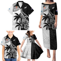 Custom Fiji New Zealand Family Matching Puletasi and Hawaiian Shirt Maori mix Tapa Pattern Version LT9 - Polynesian Pride