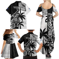 Custom Fiji New Zealand Family Matching Summer Maxi Dress and Hawaiian Shirt Maori mix Tapa Pattern Version LT9 - Polynesian Pride