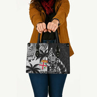 Fiji New Zealand Rugby Personalised Leather Bag Maori and Tapa Pattern - Polynesian Pride