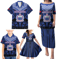 Custom Manu Samoa Sevens Rugby Family Matching Puletasi and Hawaiian Shirt Samoan Tribal Tattoo LT9 - Polynesian Pride