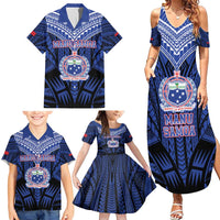Custom Manu Samoa Sevens Rugby Family Matching Summer Maxi Dress and Hawaiian Shirt Samoan Tribal Tattoo LT9 - Polynesian Pride