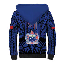 Custom Manu Samoa Sevens Rugby Sherpa Hoodie Samoan Tribal Tattoo