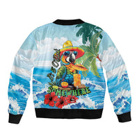 Funny Parrot Margarita Five O'clock Somewhere Sleeve Zip Bomber Jacket