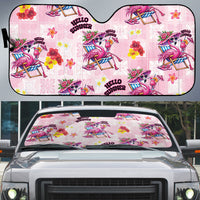 Hawaii Flamingo Hello Summer Auto Sun Shade Hawaiian Quilt Pattern LT9 Pink - Polynesian Pride