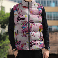 Hawaii Flamingo Hello Summer Sleeveless Puffer Jacket Hawaiian Quilt Pattern