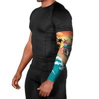 Vintage Santa Claus Surfing Summer Arm Sleeves Mele Kalikimaka i Iulai! LT9 - Polynesian Pride