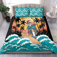 Vintage Santa Claus Surfing Summer Bedding Set Mele Kalikimaka i Iulai! LT9 - Polynesian Pride