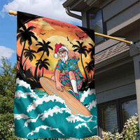 Vintage Santa Claus Surfing Summer Garden Flag Mele Kalikimaka i Iulai! LT9 - Polynesian Pride