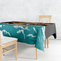 Vintage Santa Claus Surfing Summer Tablecloth Mele Kalikimaka i Iulai! LT9 - Polynesian Pride