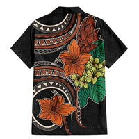 Vintage Hibiscus Pacific Floral Family Matching Mermaid Dress and Hawaiian Shirt LT9 - Polynesian Pride