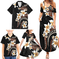 Vintage Plumeria Pacific Floral Family Matching Summer Maxi Dress and Hawaiian Shirt LT9 - Polynesian Pride