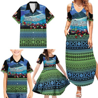 Personalised Fiji Viti Levu Family Matching Summer Maxi Dress and Hawaiian Shirt Tagimoucia and Tapa Tribal Pattern LT9 - Polynesian Pride