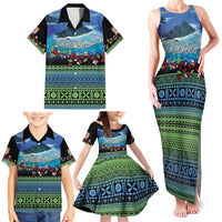 Personalised Fiji Viti Levu Family Matching Tank Maxi Dress and Hawaiian Shirt Tagimoucia and Tapa Tribal Pattern LT9 - Polynesian Pride
