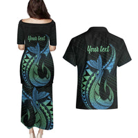 Personalised Hawaii Kure Atoll Couples Matching Puletasi and Hawaiian Shirt Holaniku Coral Reef with Polynesian Tribal LT9 - Polynesian Pride