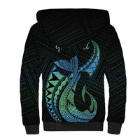 Personalised Hawaii Kure Atoll Sherpa Hoodie Holaniku Coral Reef with Polynesian Tribal LT9 - Polynesian Pride