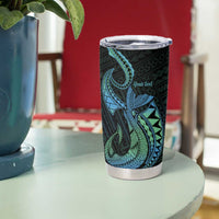 Personalised Hawaii Kure Atoll Tumbler Cup Holaniku Coral Reef with Polynesian Tribal LT9 - Polynesian Pride