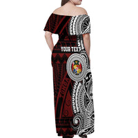 Personalised Tonga Constitution Day 1875 Family Matching Off Shoulder Maxi Dress and Hawaiian Shirt Polynesian Tribal Tattoo LT9 - Polynesian Pride