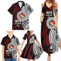 Personalised Tonga Constitution Day 1875 Family Matching Summer Maxi Dress and Hawaiian Shirt Polynesian Tribal Tattoo LT9 - Polynesian Pride