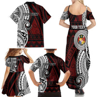 Personalised Tonga Constitution Day 1875 Family Matching Summer Maxi Dress and Hawaiian Shirt Polynesian Tribal Tattoo LT9 - Polynesian Pride