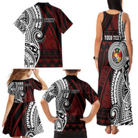 Personalised Tonga Constitution Day 1875 Family Matching Tank Maxi Dress and Hawaiian Shirt Polynesian Tribal Tattoo LT9 - Polynesian Pride