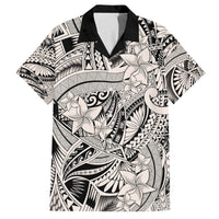 Polynesia Family Matching Tank Maxi Dress and Hawaiian Shirt Tribal Polynesian Spirit With Beige Pacific Flowers LT9 - Polynesian Pride