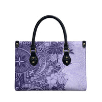 Polynesia Leather Bag Hibiscus Hawaiian Tribal Tattoo Retro Violet LT9 - Polynesian Pride