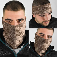 Polynesia Neck Gaiter Hibiscus Hawaiian Tribal Tattoo Retro Pink Pastel - Polynesian Pride