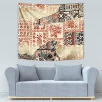 Hawaii Tapestry Aloha Tribal Pattern Beige Version LT9 - Polynesian Pride