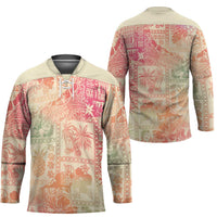 Hawaii Sweat Pink Ombre Hockey Jersey Aloha Tribal Pattern - Polynesian Pride