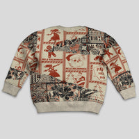 Aloha Hawaii Christmas Kid Ugly Christmas Sweater Mele Kalikimaka Tapa Tribal Retro Style LT9 - Polynesian Pride