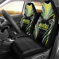 Rugby Cook Islands Avaiki Car Seat Cover Black Kuki Airani Tribal Maori Inspired LT9 - Polynesian Pride