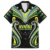 Custom Rugby Cook Islands Avaiki Hawaiian Shirt Black Kuki Airani Tribal Maori Inspired LT9 Black - Polynesian Pride