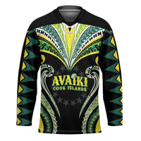 Custom Rugby Cook Islands Avaiki Hockey Jersey Black Kuki Airani Tribal Maori Inspired LT9 Unisex Black - Polynesian Pride