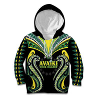 Custom Rugby Cook Islands Avaiki Kid Hoodie Black Kuki Airani Tribal Maori Inspired LT9 Hoodie Black - Polynesian Pride