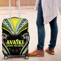 Rugby Cook Islands Avaiki Luggage Cover Black Kuki Airani Tribal Maori Inspired LT9 Black - Polynesian Pride