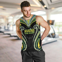 Custom Rugby Cook Islands Avaiki Men Tank Top Black Kuki Airani Tribal Maori Inspired LT9 Black - Polynesian Pride