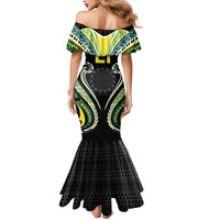 Custom Rugby Cook Islands Avaiki Mermaid Dress Black Kuki Airani Tribal Maori Inspired LT9 - Polynesian Pride