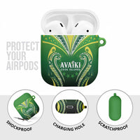 Rugby Cook Islands Avaiki AirPods Case Green Kuki Airani Tribal Maori Inspired LT9 - Polynesian Pride