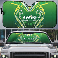 Rugby Cook Islands Avaiki Auto Sun Shade Green Kuki Airani Tribal Maori Inspired LT9 Green - Polynesian Pride