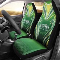 Rugby Cook Islands Avaiki Car Seat Cover Green Kuki Airani Tribal Maori Inspired LT9 - Polynesian Pride
