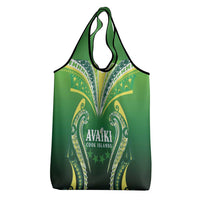 Rugby Cook Islands Avaiki Grocery Bag Green Kuki Airani Tribal Maori Inspired LT9 - Polynesian Pride