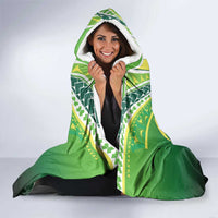 Rugby Cook Islands Avaiki Hooded Blanket Green Kuki Airani Tribal Maori Inspired LT9 - Polynesian Pride