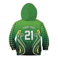 Custom Rugby Cook Islands Avaiki Kid Hoodie Green Kuki Airani Tribal Maori Inspired LT9 - Polynesian Pride
