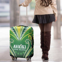 Rugby Cook Islands Avaiki Luggage Cover Green Kuki Airani Tribal Maori Inspired LT9 - Polynesian Pride